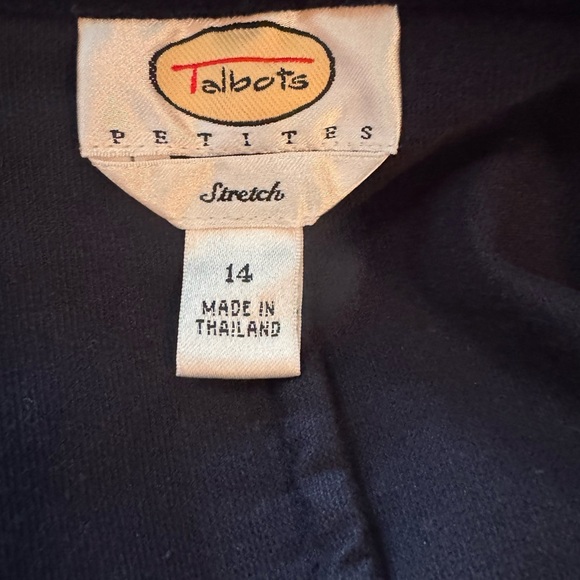 Talbots Vintage Navy Button-Up Velvet style Jacket - Picture 6 of 7